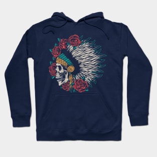 Indian skull roses Hoodie